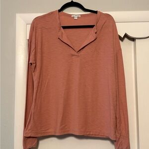 James Perse Women's Pink Long Sleeve Top size 3